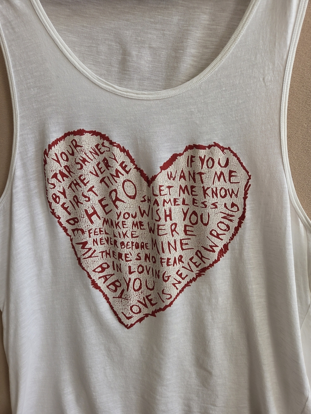 Dolce & Gabbana D&G Heart Graphic Tank Top White Italy Y2K Womens M L 52IT - Picture 3 of 10